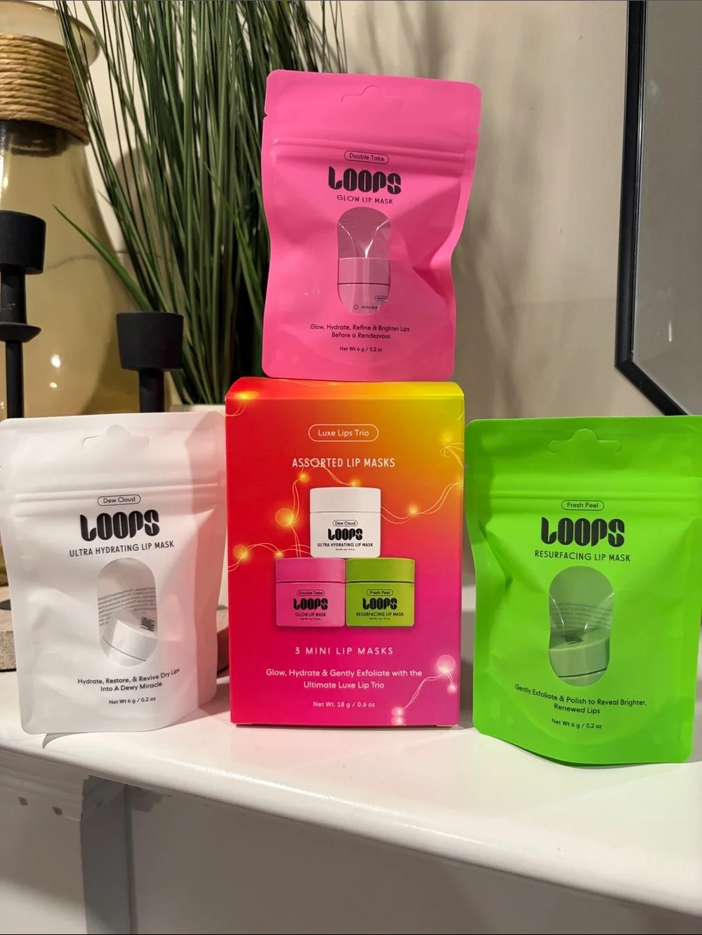 LOOPS Luxe Lips Trio Mini Lip Mask Set - BRAND NEW!!    beauty makeup lips masks